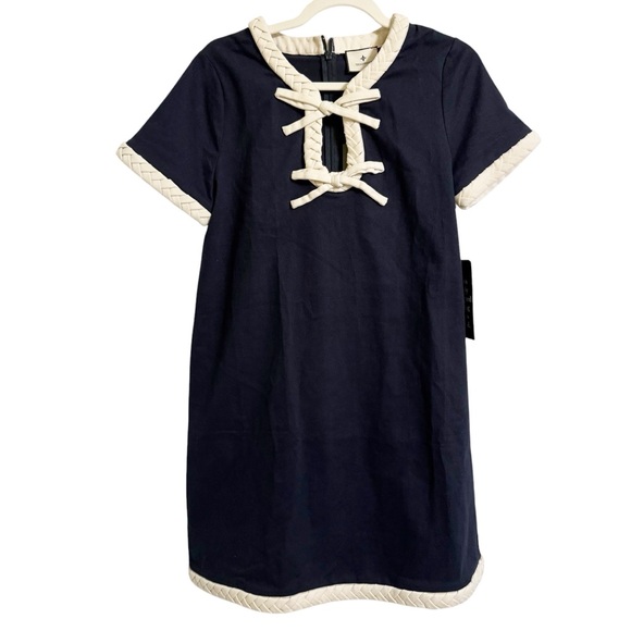 TUCKERNUCK Navy Bow Olivia Dress Size Small - Picture 2 of 7